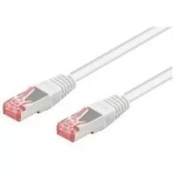 Wentronic Goobay CAT 6 komutacinis kabelis, S/FTP (PiMF), baltas, 0,25 m - LSZH, be halogenų, varis (93217)