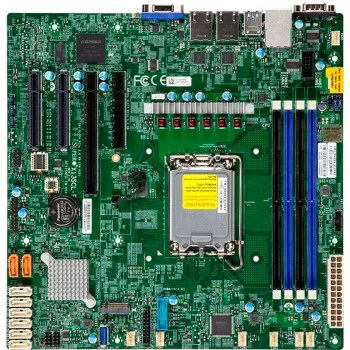 Super Micro SUPERMICRO X13SCL-F - Motininė plokštė - micro ATX - LGA1700 lizdas - C262 mikroschemų rinkinys - 2 x Gigabit LAN - Integruota grafika (MBD-X13SCL-F-B)