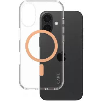 PanzerGlass CARE Urban Combat skaidrus dėklas su Peachy MagSafe iPhone 16