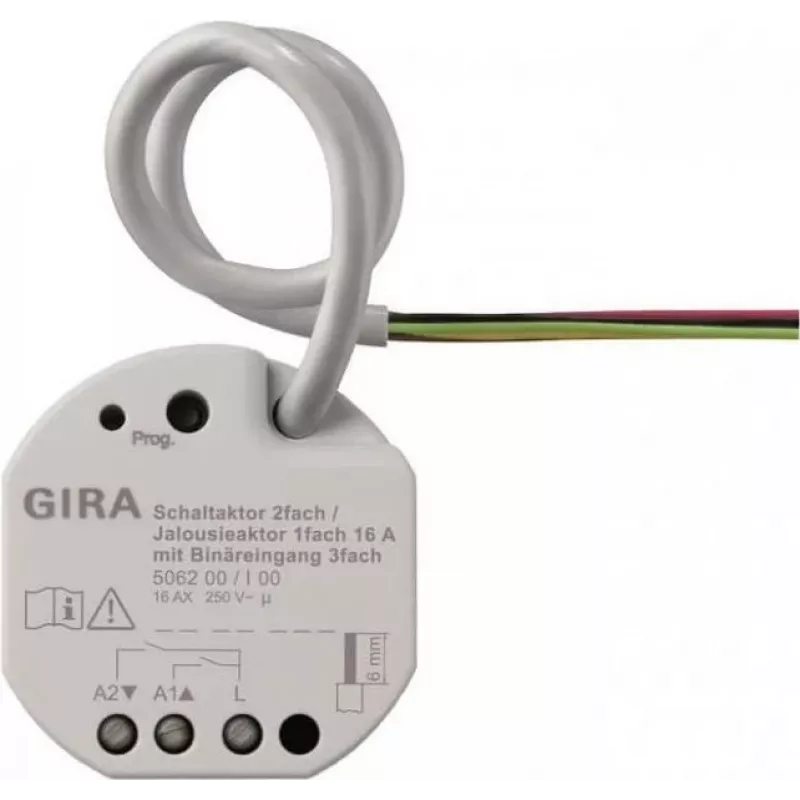 GIRA 506200 jungiklio / žaliuzių pavaros mechanizmas 2f/1f 16 A UP KNX Secure (506200)