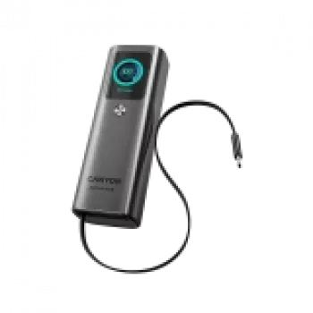 CANYON įmontuoto laido išorinė baterija OnPower 265 20000mAh 165W aliuminio tamsiai pilka