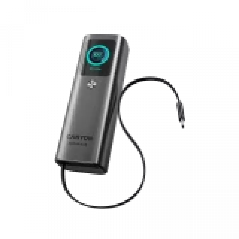CANYON Įmontuotu kabeliu maitinimo bankas OnPower 265 20000mAh 165W Aliuminis tamsiai pilkas