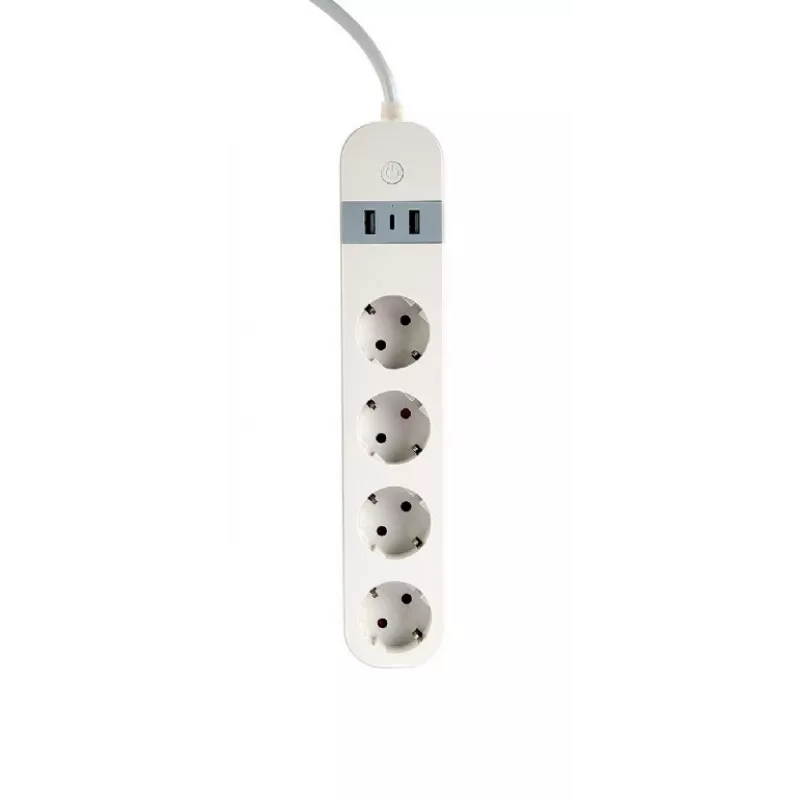 Išmanusis elektros lizdas Gembird TSL-PS-S4U-01-W 4 kintamosios srovės lizdai 3880 W balta