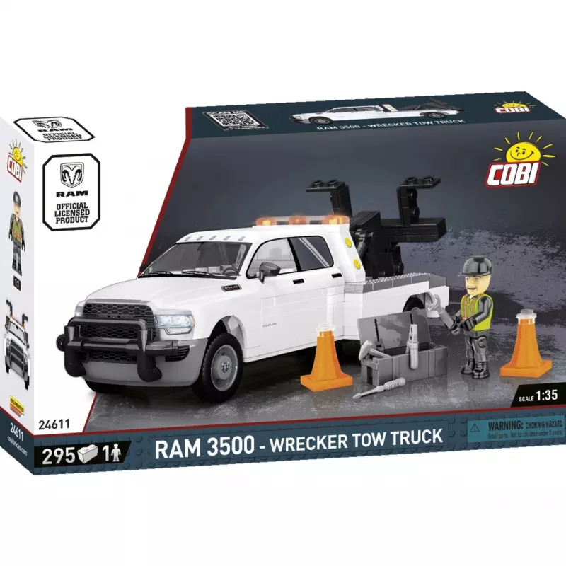 Cobi Wrecker Tow Truck RAM 3500 konstrukcinis žaislas COBI-24611, plytelių rinkinys
