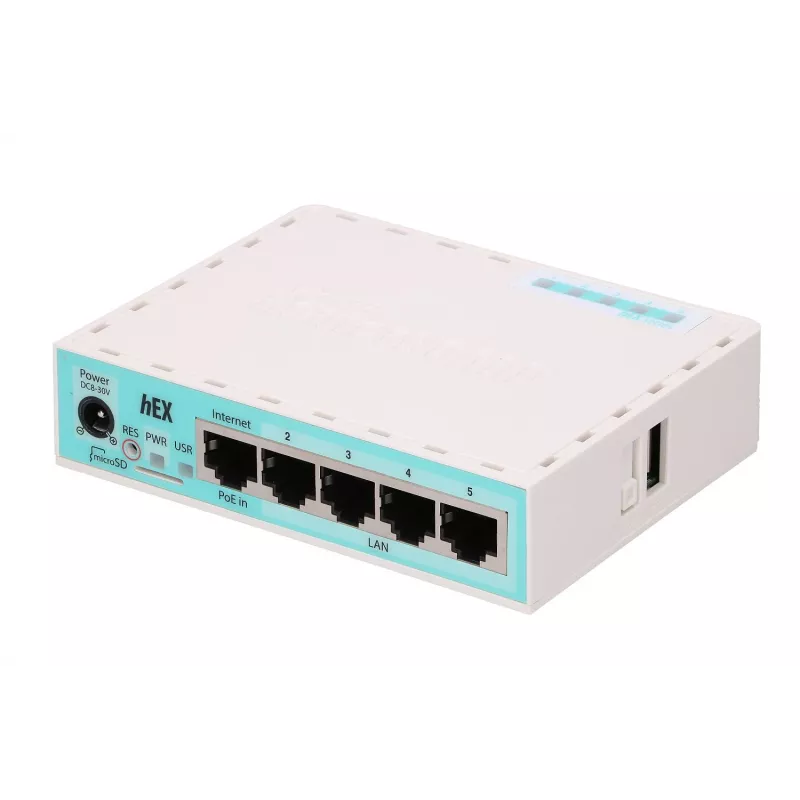 Mikrotik RB750GR3 laidinis maršrutizatorius Gigabit Ethernet Turkio, Baltas