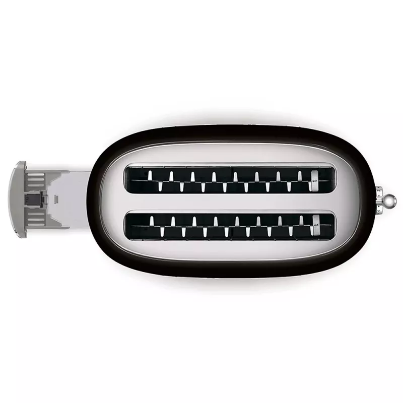 Smeg - TSF02 Skrudintuvas 4 riekėms - Juodas/lakuotas/PxAxG 41x20,8x21,5 cm/6 skrudinimo lygiai/1500 W