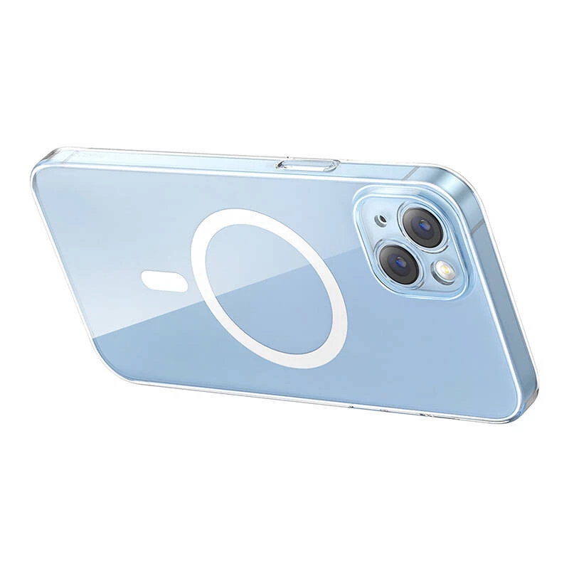 „Baseus Crystal“ serijos magnetinis dėklas „iPhone 14 Plus“ ir grūdintas stiklas