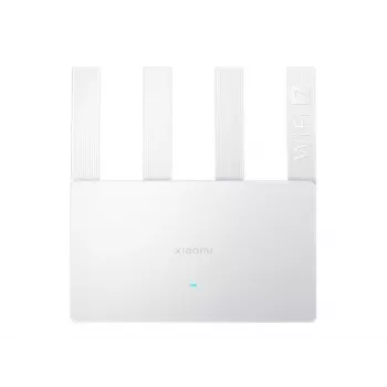 Nešiojamasis belaidis maršrutizatorius Xiaomi BE3600 — Dviejų juostų 2,4/5 GHz, „Wi‑Fi 7“ (802.11be), 2,5 Gigabit Ethernet, 4× LAN, 2×2 antenos, baltas