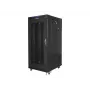 Installation cabinet rack 19 27U 600x800 Juoda, perforated door lcd (plokščias pack)