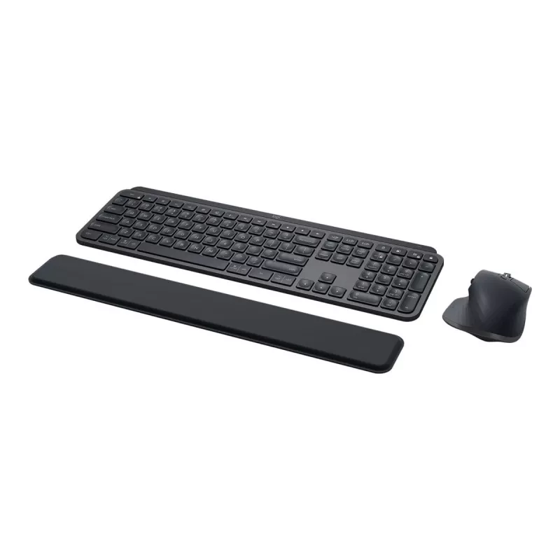 Logitech MX Keys combo for Business Gen 2 Klaviatūra Pelė komplekte Biuro RF belaidis + Bluetooth AZERTY Prancūzų Grafitas