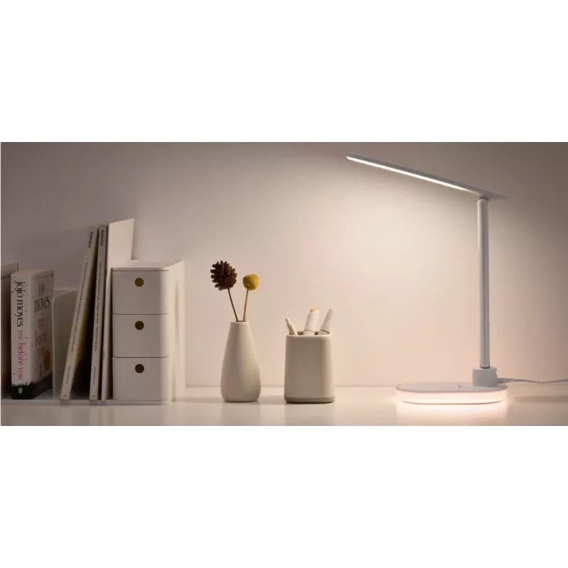 Stalinė lempa Hawk HW-LAMP03 balta RGB — reguliuojama LED stalinė lempa su RGB apšvietimu