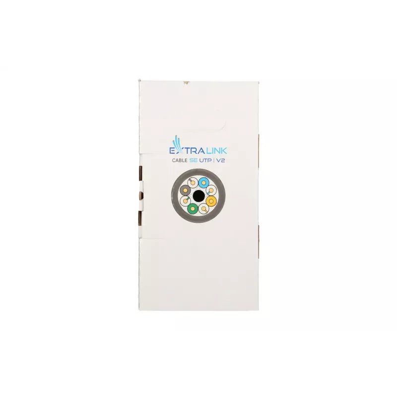Extralink suktos poros CAT5E UTP (U/UTP) V2 vidaus kabelis 305M