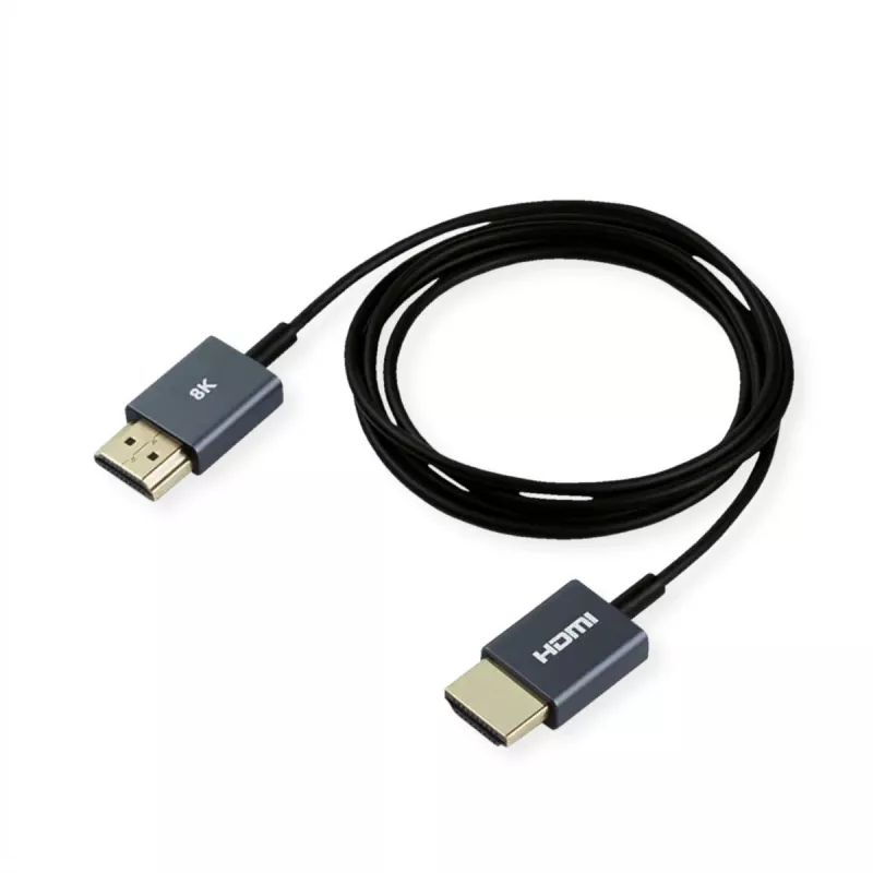 ROLINE HDMI koaksialinis laidas ultraplonas 8K60 ST/ST - laidas - skaitmeninis/vaizdo/vaizdo (11.04.5937)