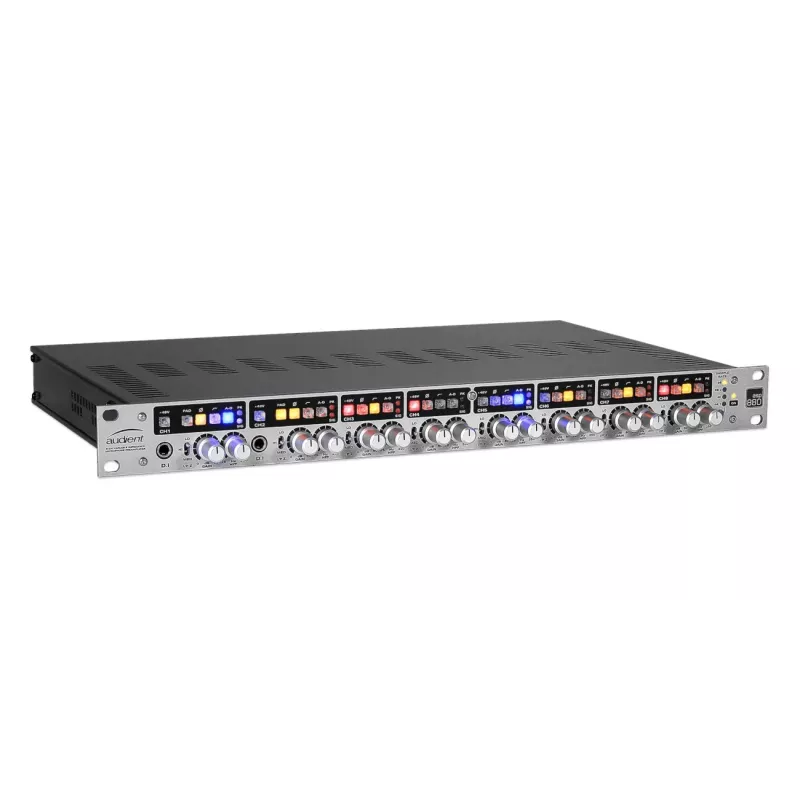 Audient ASP880 8 kanalų mikrofoninis pirminis stiprintuvas 24 bitų 96 kHz, montuojamas į stovą