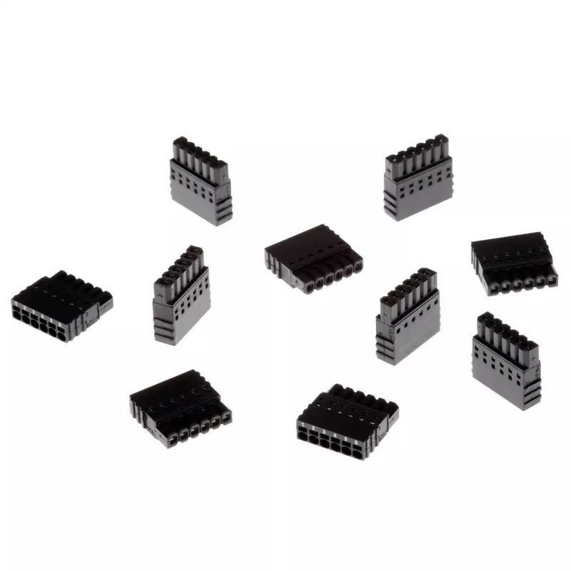 Axis TU6009 6-PIN jungtis, kištukinė, juoda, 10 vnt.