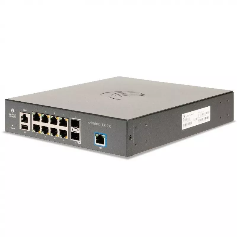 Cambium Networks cnMatrix EX1010 Intelligent Ethernet Switch 8 1 Gbps ir - Switch - Skaidulinė optika (LWL)