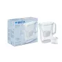 Vandens filtro ąsotis BRITA Style Essential – baltas, 1,4 l filtruoto vandens talpa, 2,4 l bakelis, suderinamas su MAXTRA+ Pro kasetėmis