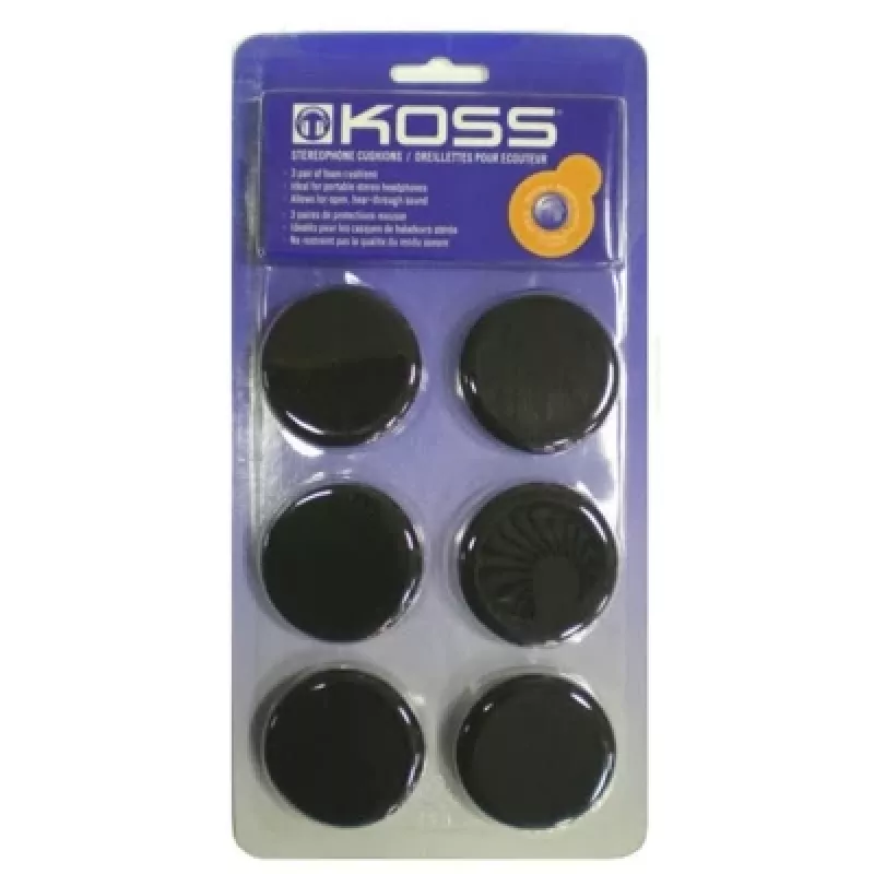 Ausų pagalvėlė Koss 0021299158227 Putplastis Juoda