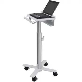 Ergotron StyleView nešiojamojo kompiuterio vežimėlis, SV10 - vežimėlis nešiojamajam kompiuteriui - medicininis - metalas - balta, aliuminis - ekrano dydis: iki 43,2 cm (iki 43,20 cm (17)) (SV10-1100-0)