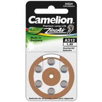 Camelion | A312/DA312/ZL312 | Cinko oro elementai | 6 vnt.