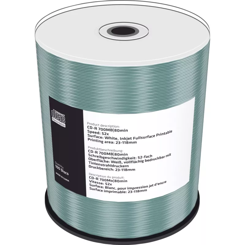 CD-R MediaRange MR203 700 MB 52x Inkjet Printable 100 vnt.