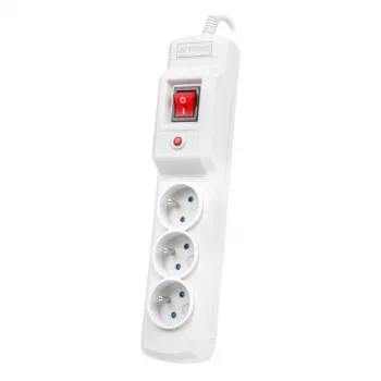 ARMAC Multi M3 maitinimo lizdas su 3 lizdais ir 5 m laidu, pilkas