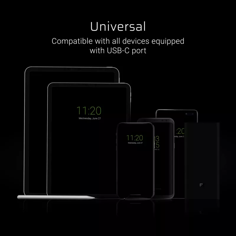 USB A į USB C kabelis Green Cell KABGC03 — 0,25 m, juodas, 480 Mbit/s