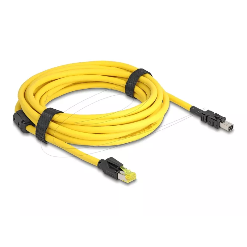 Tinklo kabelis DeLOCK 81253 juodas geltonas 5m Cat6