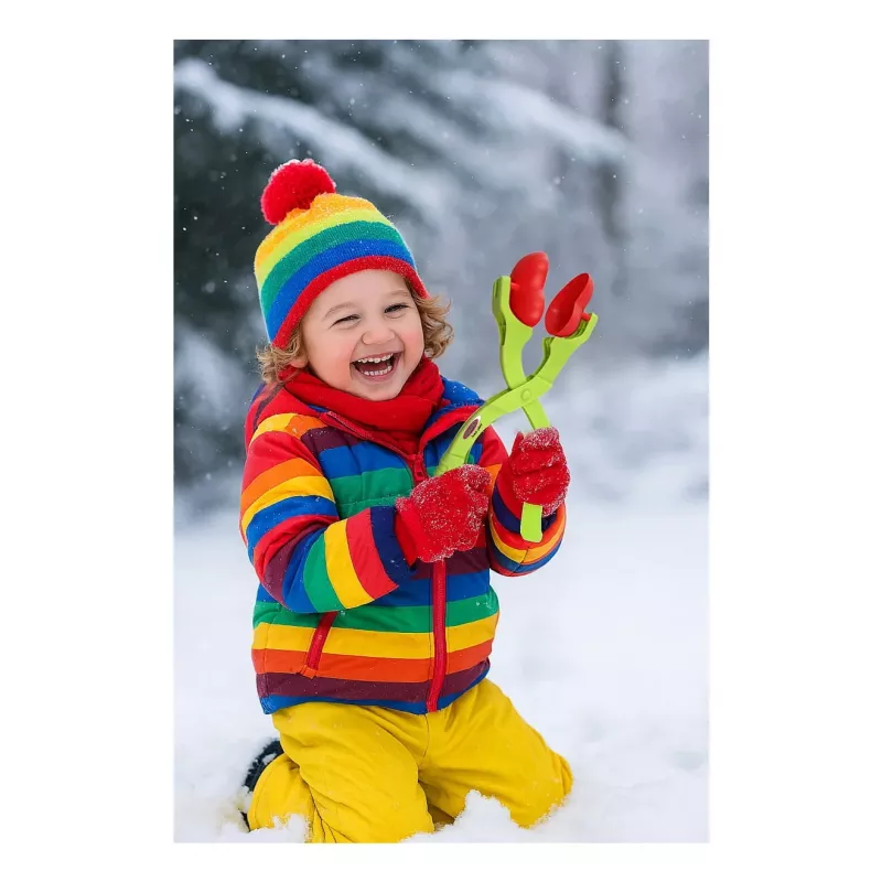 Sniego gniūžčių formavimo semtuvėlis Jamara Snow Play 2in1 — širdelės ir žvaigždės formos, nuo 3 metų, įvairiaspalvis