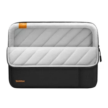 Nešiojamojo kompiuterio įmautė Tomtoc A13C2D1, skirta MacBook — juoda, lengva, patvarus apsauginis dėklas