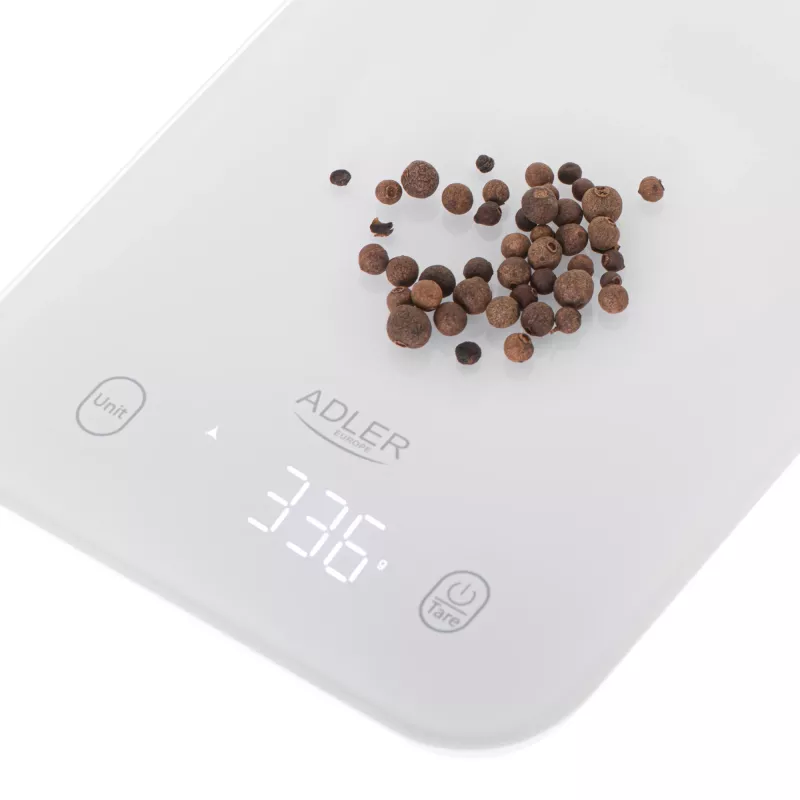 Adler virtuvinės svarstyklės | AD 3181w | padalos vertė 1 g | ekrano tipas LED | baltos