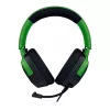 Laidinės žaidimų ausinės Razer Kraken V4 X — antausinės, 20–20000 Hz, 1,8 m laidas, 310 g, juoda/žalia