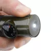Daugiafunkcis išgyvenimo švilpukas Mil-Tec SP.22073 — 6 viename alyvuogių spalvos, kompasas, termometras, veidrodis, didinamasis stiklas, šviesa, 100×35×30 mm