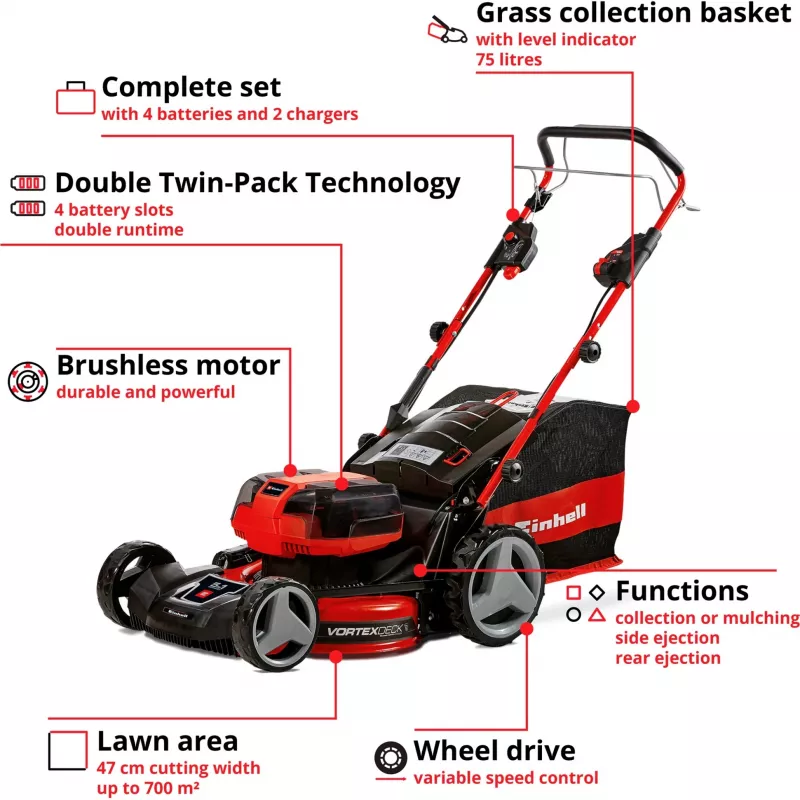 Vejažolės pjovimo Einhell GE-CM 36/47 S HW Li
