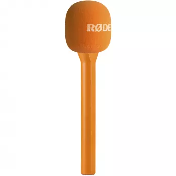 Rode Interview GO - kompaktiškas rankinis interviu mikrofonas, oranžinis