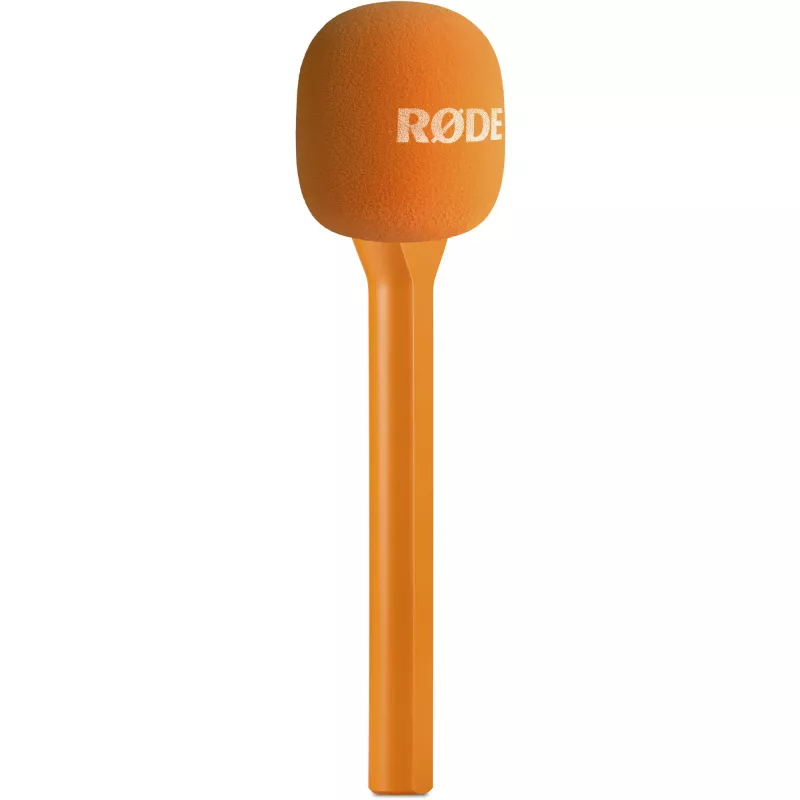 Rode Interview GO - kompaktiškas rankinis interviu mikrofonas, oranžinis