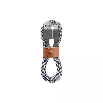 Laidas Lightning į USB-A native union BELT-KV-CL-ZEB-3 3 m Juoda Pilka Balta