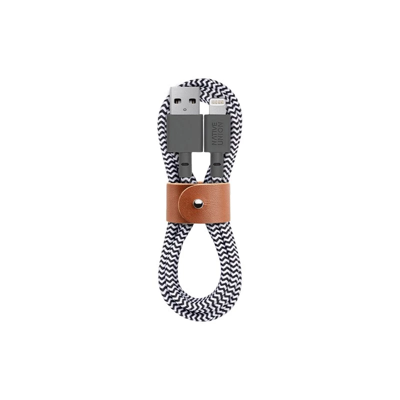 Laidas Lightning į USB-A native union BELT-KV-CL-ZEB-3 3 m Juoda Pilka Balta