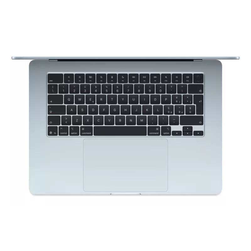 „MacBook Air 15“, dangaus mėlyna, M4 (10 branduolių CPU / 10 branduolių GPU), 16 GB, 512 GB, vokiška, 35 W dviejų USB-C prievadų maitinimo adapteris, MC7C4D/A
