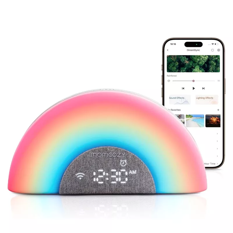 Momcozy Rainbow Balta Noise Machine Pilka