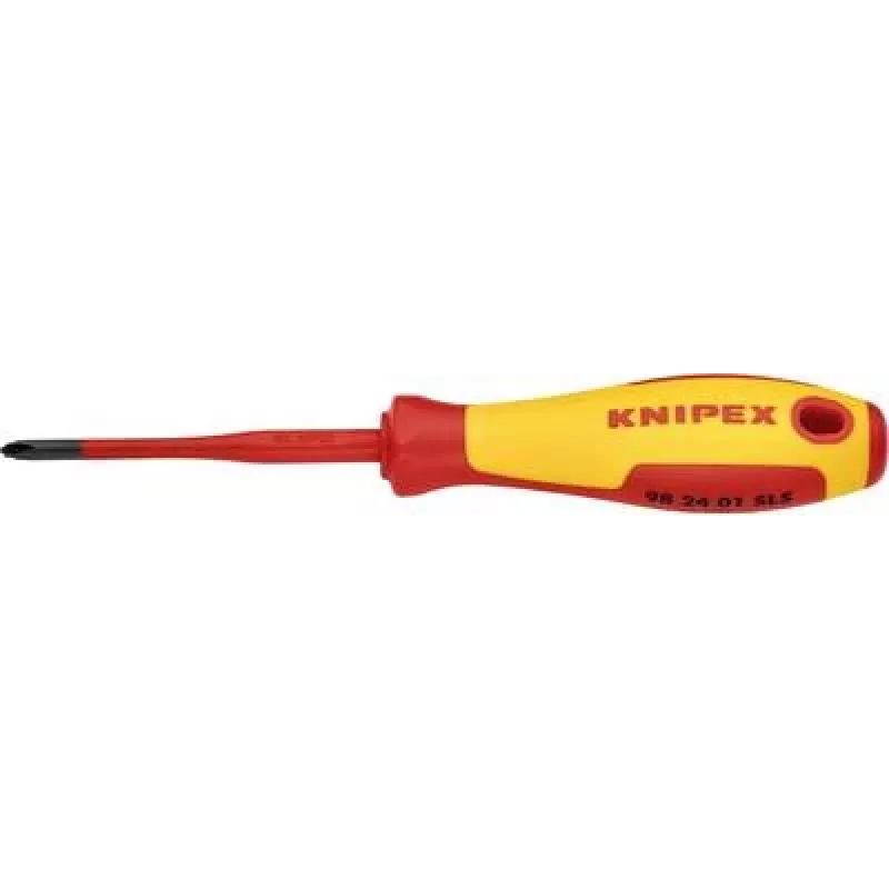 Knipex VDE plius/minus atsuktuvas, dydis PH 1, ašmenų ilgis: 80 mm (98 24 01 SLS)