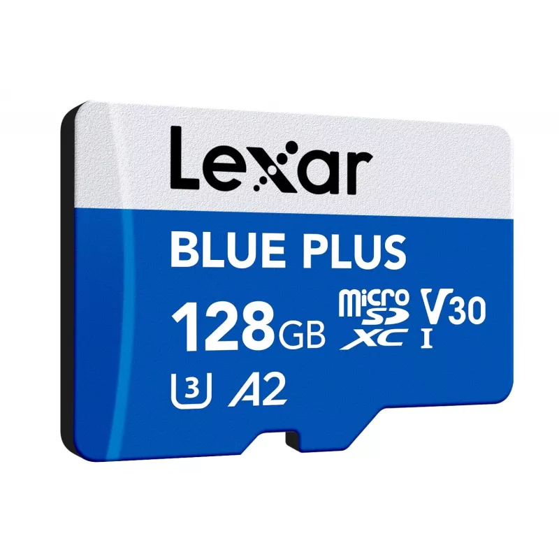 „Lexar BLUE PLUS“ 128 GB „MicroSDXC“ atminties kortelė, UHS‑I U3 V30, 170 MB/s