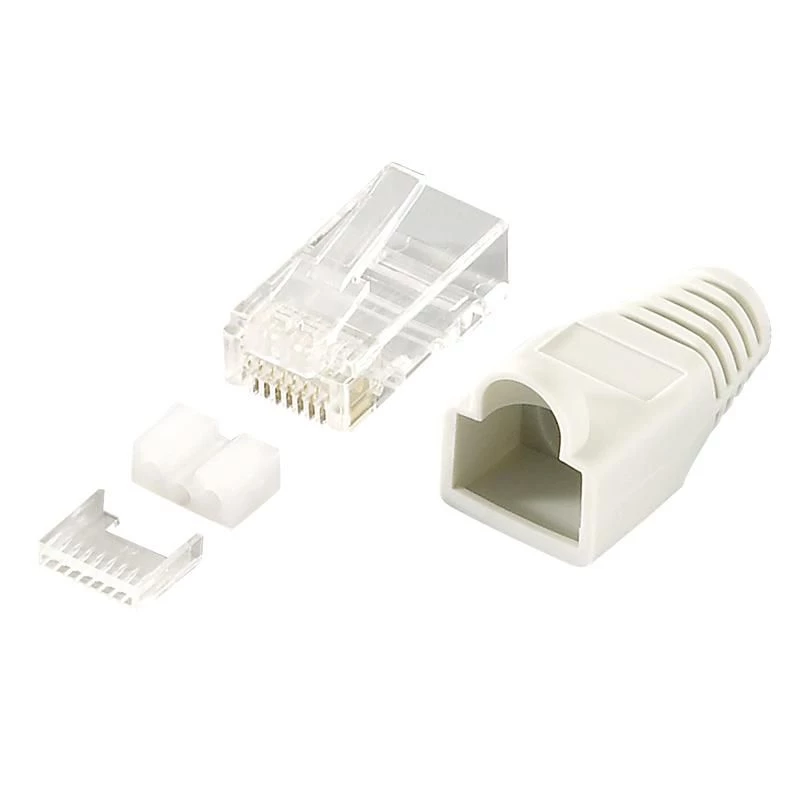 Laido jungtis RJ45 LogiLink MP0021 pilka permatoma
