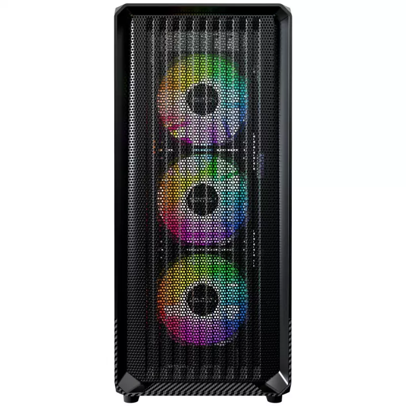 PC korpusas Montech X5 Midi Tower juodas ATX 3x140mm ventiliatoriai