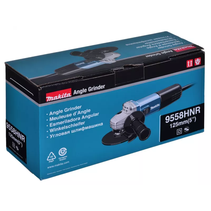 Makita 9558HNR kampinis šlifuoklis, 125 mm