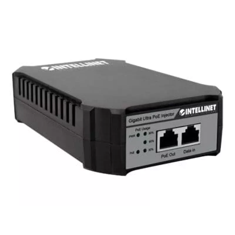 Intellinet Gigabit PoE++ maitintuvas, vienas 95 W prievadas, atitinkantis IEEE 802.3bt (4PPoE), plastikinis korpusas, galimybė montuoti ant sienos