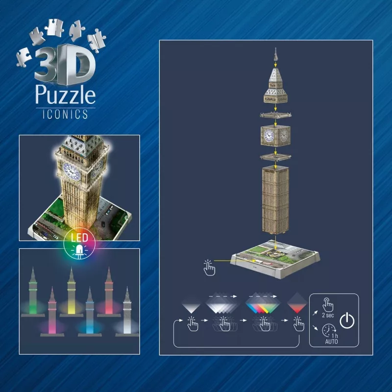 3D dėlionė Big Ben laikrodžio bokštas Londonas