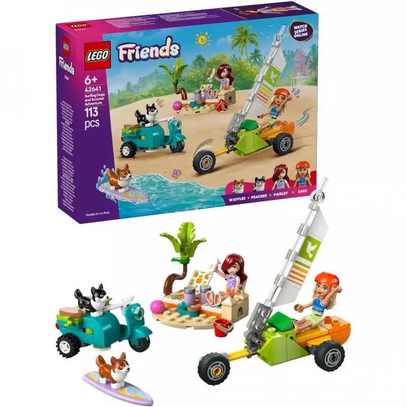 LEGO FRIENDS 42641 Šunų banglenčių ir paspirtuko nuotykiai