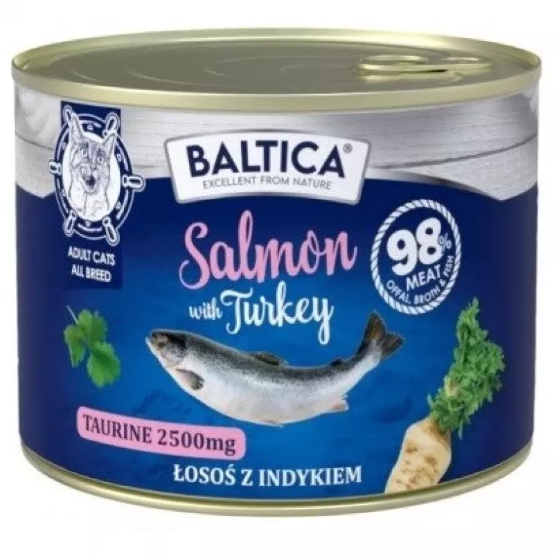 BALTICA Excellent lašiša su kalakutiena - drėgnas kačių ėdalas - 185g