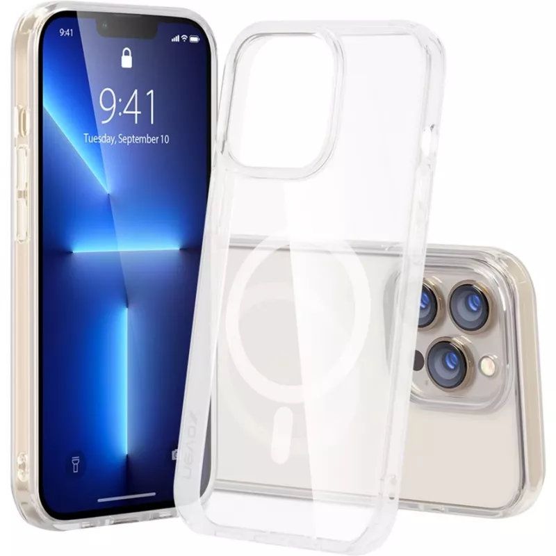NEVOX StyleShell SHOCKFlex, Telefono dėklas permatomas, iPhone 16 Pro Max, suderinamas su MagSafe
